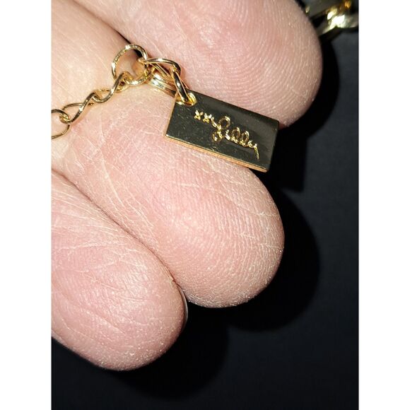 A Lilly Colorful Statement Necklace Rhinestone Gold Tone Fairy Core Royalty - Picture 8 of 11